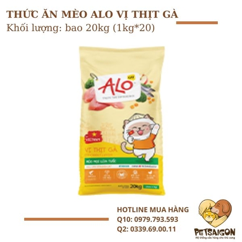 Alo-Thức ăn hỗn hợp hoàn chỉnh và cân bằng dinh dưỡng cho Mèo
