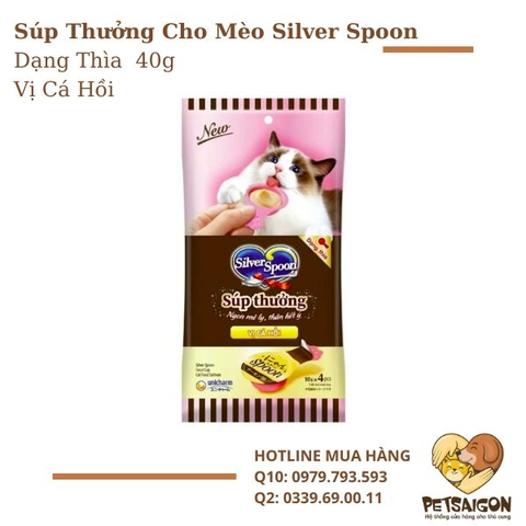 Súp Thưởng Cho Mèo Silver Spoon Dạng Thìa  40g