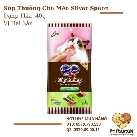 Súp Thưởng Cho Mèo Silver Spoon Dạng Thìa  40g