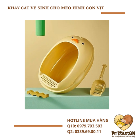 KHAY CÁT VỆ SINH CHO MÈO HÌNH CON VỊT