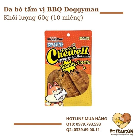 Da bò tẩm vị BBQ 10 miếng Doggyman