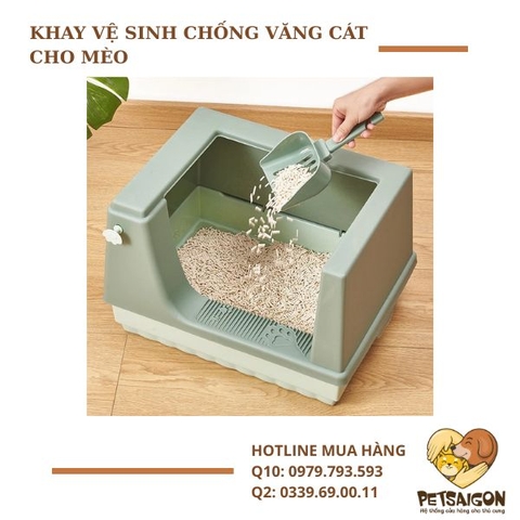 KHAY VỆ SINH CHỐNG VĂNG CÁT CHO MÈO