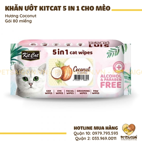Khăn Ướt Cho Mèo KitCat Kháng Khuẩn  80M
