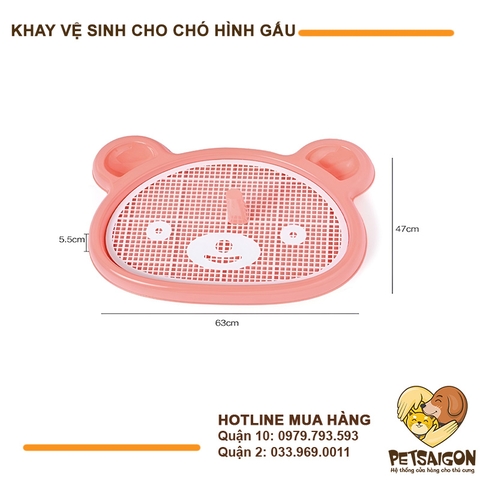 Khay Vệ Sinh Cho Chó Hình Gấu