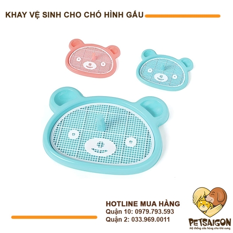 Khay Vệ Sinh Cho Chó Hình Gấu