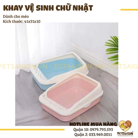 Khay Vệ Sinh Cho Mèo Hình Chữ Nhật
