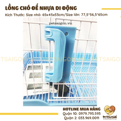 Lồng Cho Chó Đế Nhựa Di Động