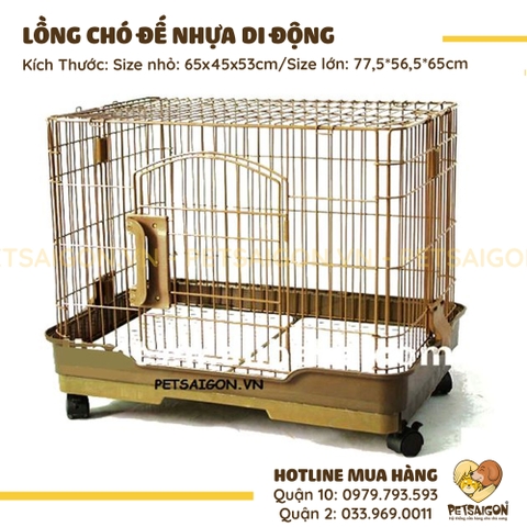 Lồng Cho Chó Đế Nhựa Di Động