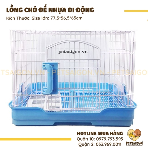 Lồng Cho Chó Đế Nhựa Di Động