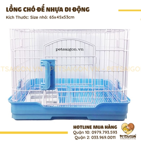 Lồng Cho Chó Đế Nhựa Di Động