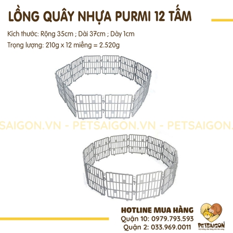Lồng Quây Cho Chó Mèo Purmi 12 Tấm Nhựa 35x37cm