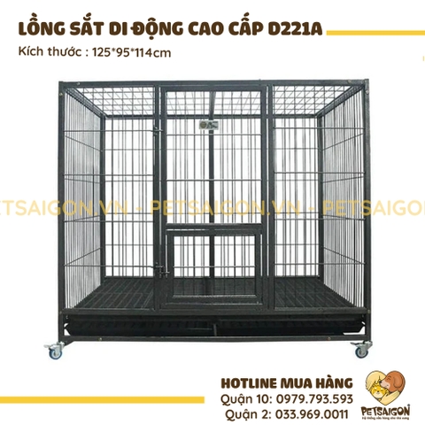 Lồng Cho Chó Mèo Di Động Cao Cấp Bằng Sắt Mã D221A