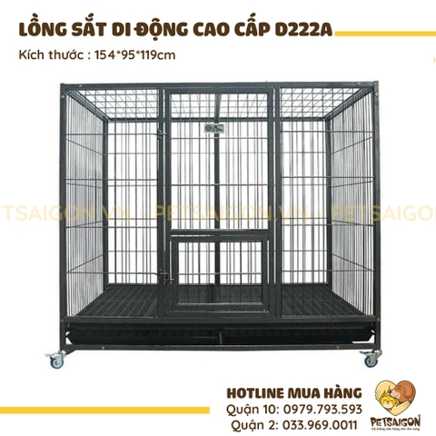 Lồng Cho Chó Di Động Cao Cấp Bằng Sắt Mã D222A