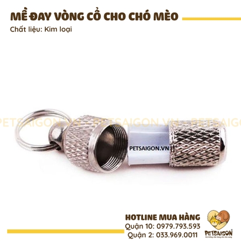 Mề Đay Cho Chó Mèo Đeo Vòng Cổ