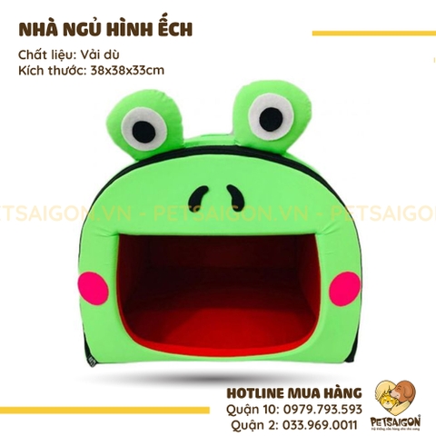 Nhà Nệm Cho Chó Mèo Hình Con Ếch