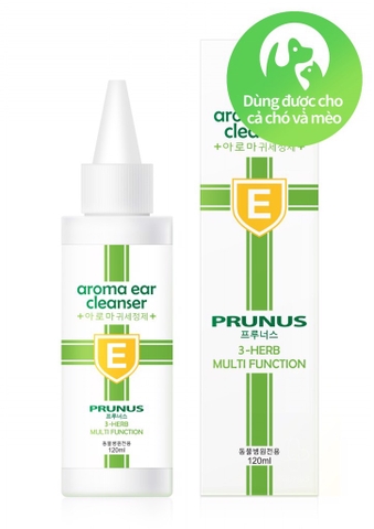 Nước Vệ Sinh Tai Cho Chó Mèo Aroma Prunus Cleanser 120ml