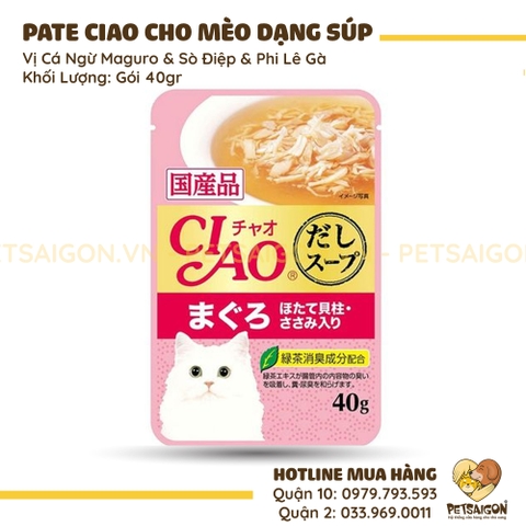 Pate Cho Mèo Ciao Dạng Súp - 40G