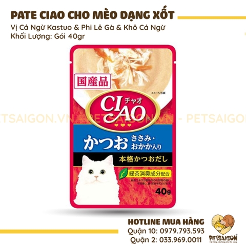 Pate Cho Mèo Ciao Dạng Xốt - 40G