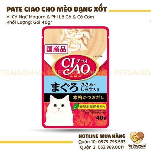 Pate Cho Mèo Ciao Dạng Xốt - 40G
