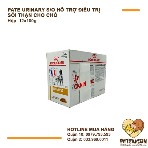 Pate Cho Chó ROYAL CANIN Urinary S/O Hỗ Trợ Điều Trị Sỏi Thận