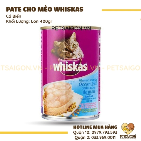 Pate Cho Mèo Trưởng Thành Whiskas - 400g