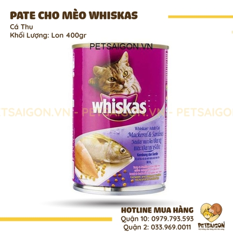 Pate Cho Mèo Trưởng Thành Whiskas - 400g