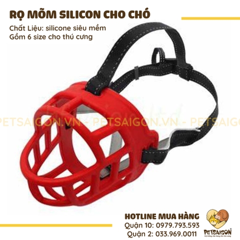 Rọ Mõm Cho Chó Bằng Nhựa Silicon