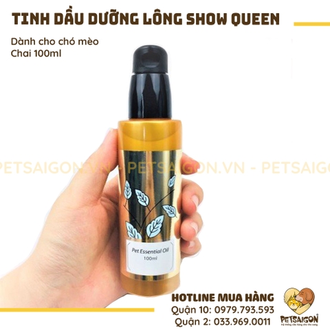 Tinh Dầu Thơm Dưỡng Lông Cho Chó Mèo Show Queen 100ML