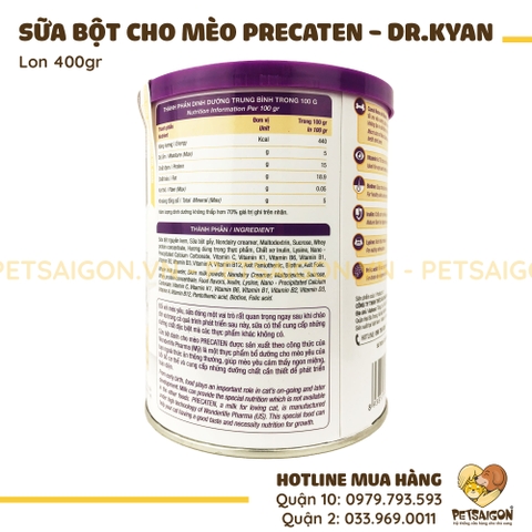 Sữa Bột Cho Mèo Precaten