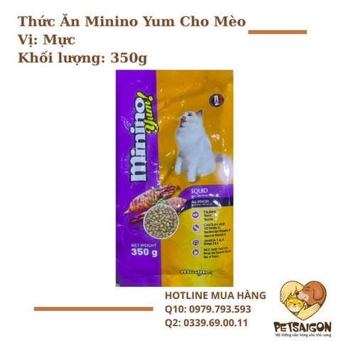 Thức Ăn Minino Yum Cho Mèo Vị Mực