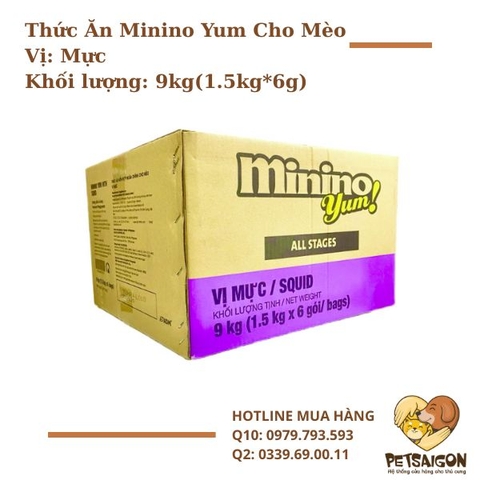 Thức Ăn Minino Yum Cho Mèo Vị Mực