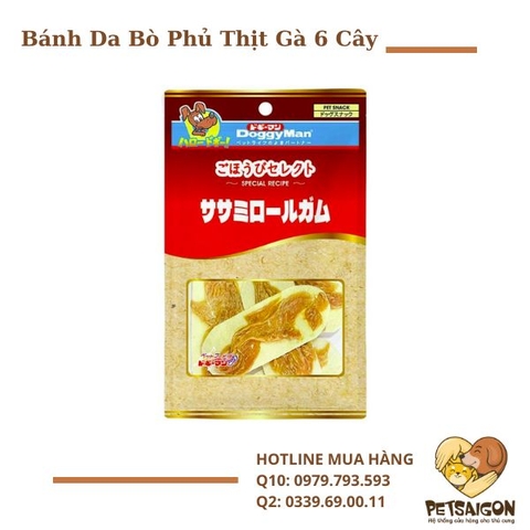Bánh Da Bò Phủ Thịt Gà 6 Cây