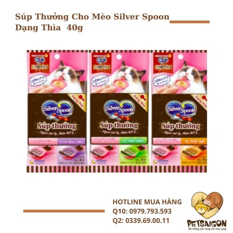 Súp Thưởng Cho Mèo Silver Spoon Dạng Thìa  40g