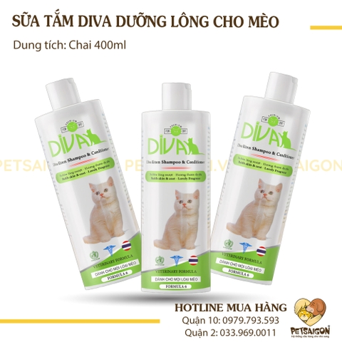 Sữa Tắm Diva Dưỡng Lông Cho Mèo