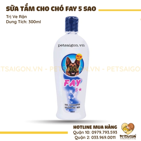 Sữa Tắm Cho Chó Fay 5 Sao