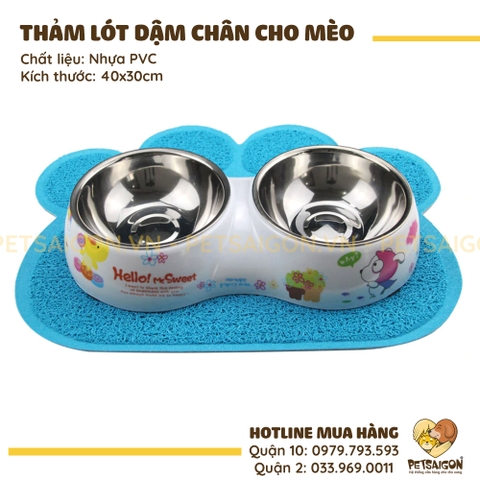 Thảm Hứng Cát Mèo Hình Dấu Chân