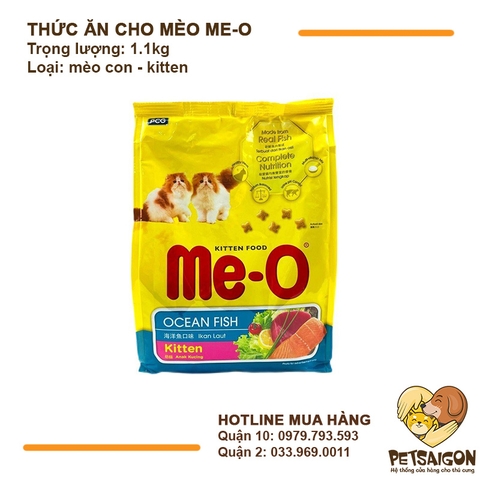 Thức Ăn Cho Mèo Con Dưới 12 Tháng Me-O Kitten Vị Cá Biển