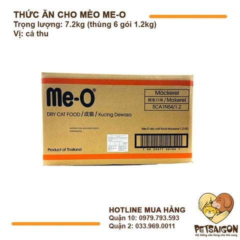 Thức Ăn Cho Mèo Trưởng Thành Me-O Vị Cá Thu