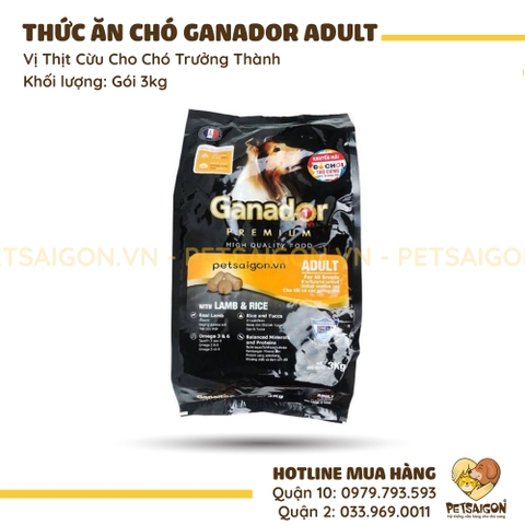 Thức Ăn Cho Chó Trưởng Thành Ganador Adult Vị Cừu