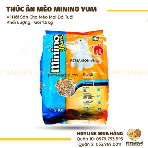Thức Ăn Cho Mèo Mọi Lứa Tuổi Minino Yum Vị Hải Sản