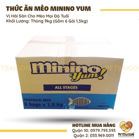Thức Ăn Cho Mèo Mọi Lứa Tuổi Minino Yum Vị Hải Sản