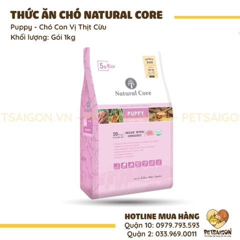 Thức Ăn Cho Chó Con Natutal Core Vị Thịt Cừu Hữu Cơ