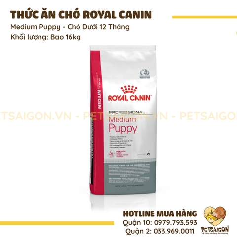 Thức Ăn Cho Chó Giống Trung Dưới 12 Tháng Royal Canin Medium Puppy