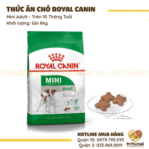Thức Ăn Cho Chó Giống Nhỏ Trên 10 Tháng Royal Canin Mini Adult