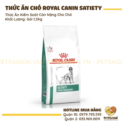 Thức Ăn Cho Chó Royal Canin Satiety Kiểm Soát Cân Nặng - 1.5Kg