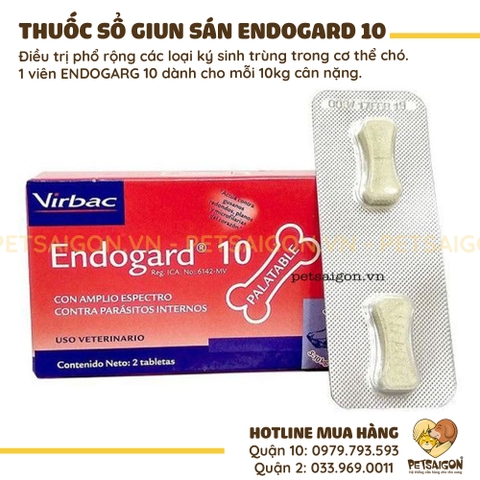 Thuốc sổ giun ENDOGARD 10 dành cho chó - Petsaigon