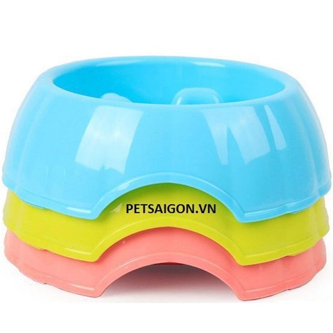 Tô Ăn Cho Chó Mèo Chống Nghẹn Bằng Nhựa