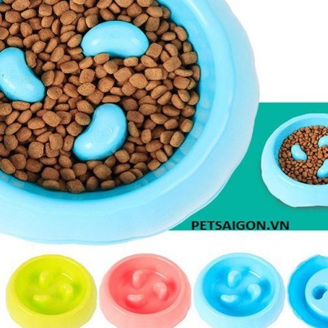 Tô Ăn Cho Chó Mèo Chống Nghẹn Bằng Nhựa