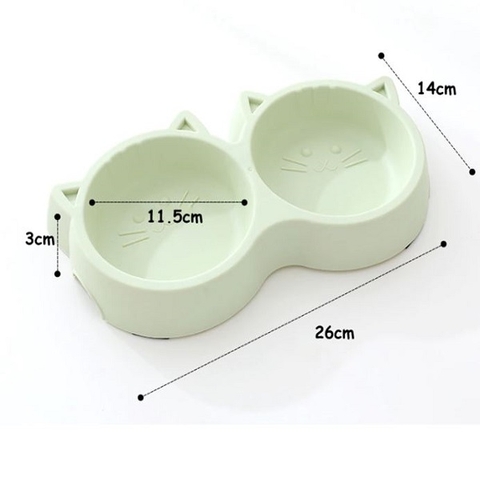 Tô Ăn Cho Chó Mèo - Tô Nhựa Đôi Mèo