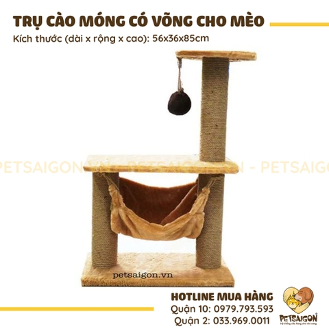 Trụ Cào Móng Cho Mèo Có Võng